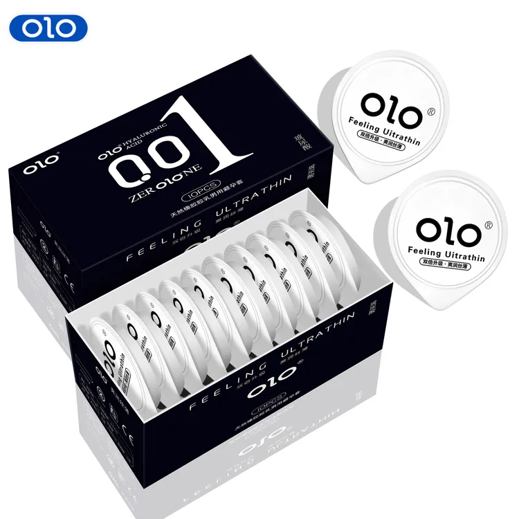 OLO玻尿酸001超薄零感润滑情趣001安全套计生夫妻用品官方旗舰店正品天然橡胶胶乳男用避孕套