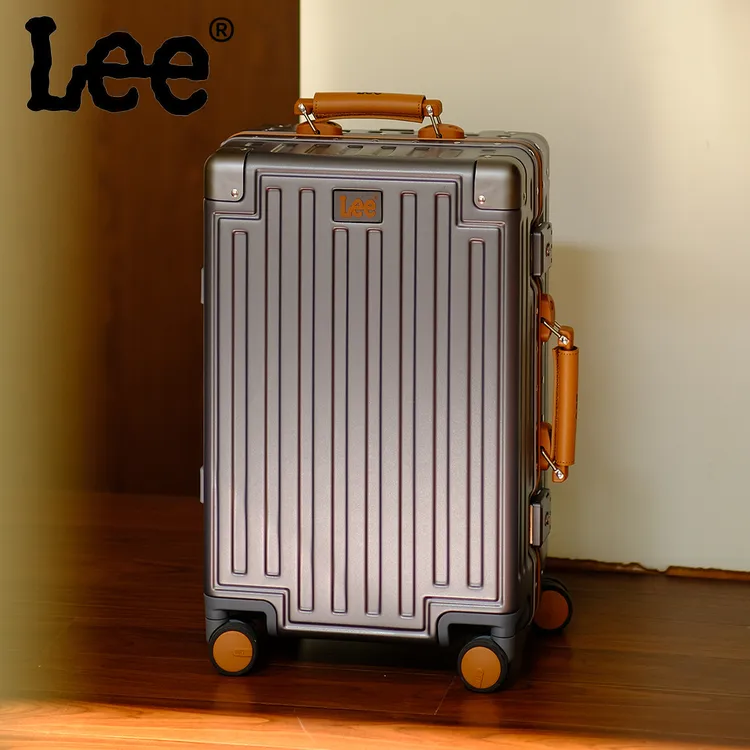 Lee行李箱大容量旅行箱拉杆箱高档铝框密码登机箱商务男女皮箱子