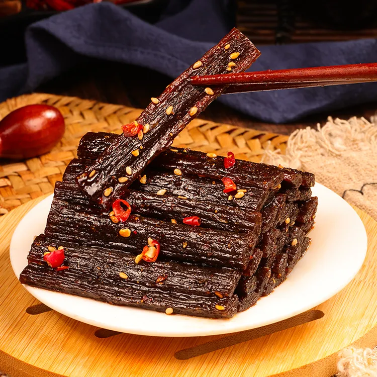 【9.9元30包】思乡山蒜香豆角干辣条湖南特色麻辣零食辣条休闲零食