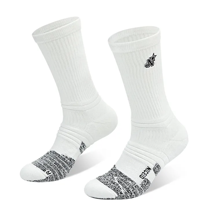 NICEID NICE高帮休闲星标篮球袜潮流中高筒运动袜毛巾底包裹球袜