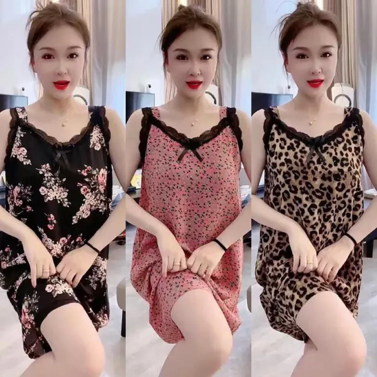 新款睡裙吊带家居服宽松显瘦休闲减龄气质甜美无袖设计感套头宽松