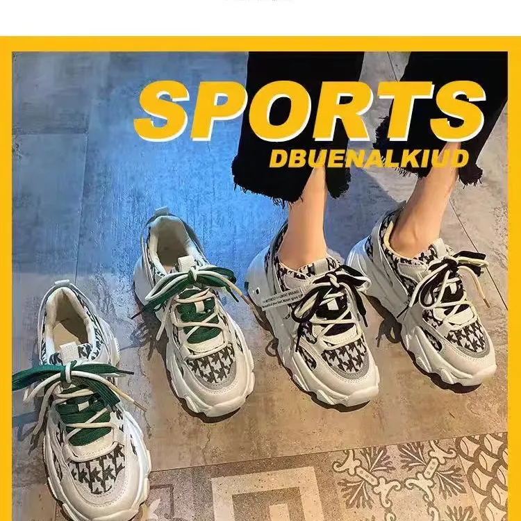 厚底老爹鞋新款透气舒适2024爆款百搭轻便运动增高今年流行的韩版