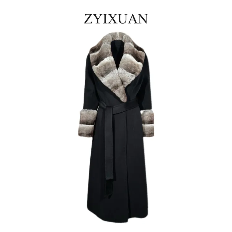 KZXY【ZYIXUAN - 赫本的衣橱】青紫兰冬季时尚轻奢大衣 ZYX83070