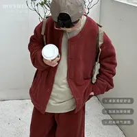 阿又冬季童装儿童男童中大童亲子装绒感套装99026D