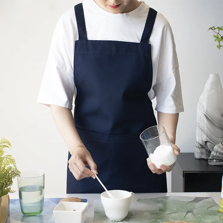 新款帆布围裙加厚耐磨厨房家用咖啡店男士女上班定制美甲餐饮工厂