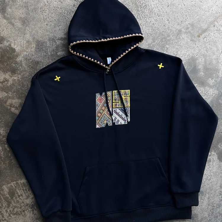 复古绣连帽卫衣男女秋冬民族风设计感国潮帽衫宽松休闲上衣服