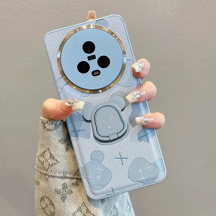 适用荣耀magic5手机壳新款5PRO壳带支架曲屏全包防摔高级MAGIC5壳