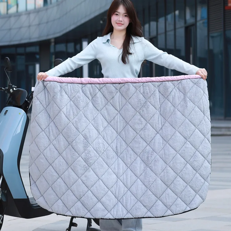 电动车挡风衣冬季骑车挡风被保暖护膝护腿加厚加绒半身裙防风围裙