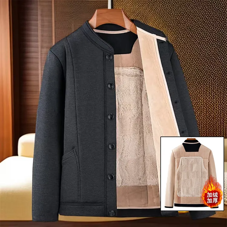 爸爸装轻便棉服中老年老年人内外穿棉衣男士爸爸装冬季加绒加厚