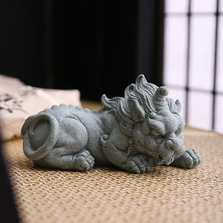 国风新中式招财貔貅摆件创意家居客厅茶玩桌面摆设鱼缸造景装饰品