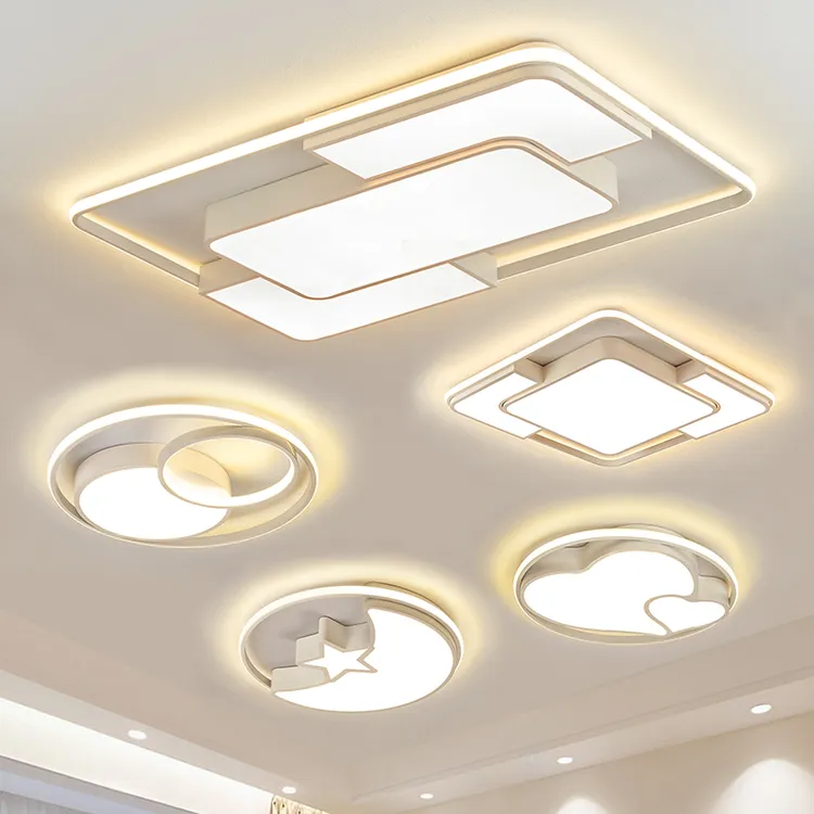 新款客厅灯简约大气创意超薄长方形大厅圆形餐厅主卧led全屋灯具