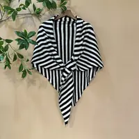 【衣布到味华华】100羊毛三角披肩针织条纹围巾1701款