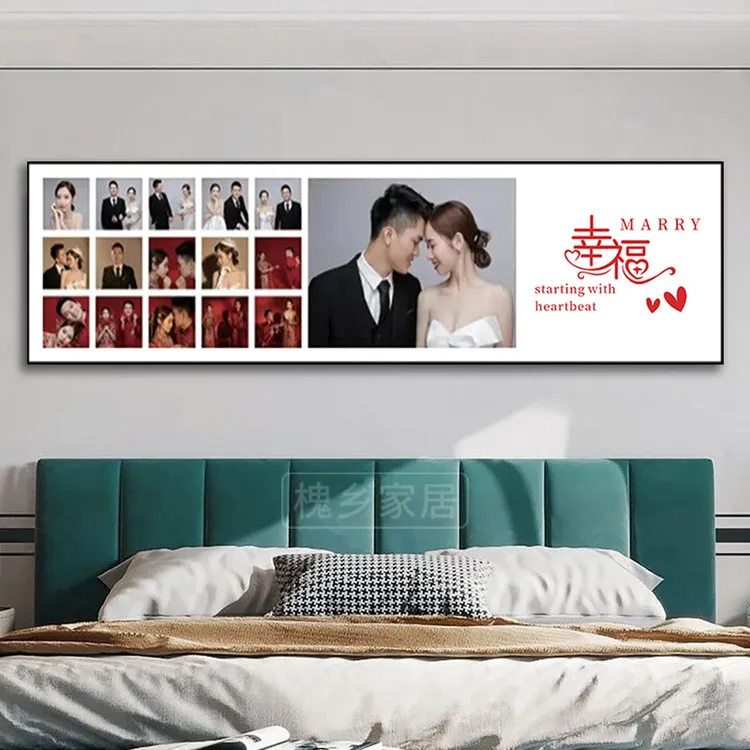 婚纱照定制装饰画朋友新婚结婚礼物挂画生日情侣创意礼品床头照片