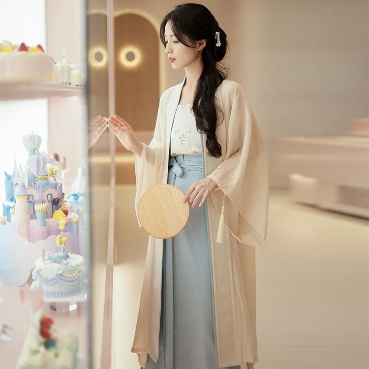 沁夏宋制轻薄长干寺提花旋裙汉服女中国风琼玉阁复古日常夏款特价