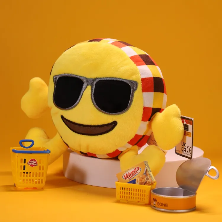 EMOJI墨镜甜酷毛绒公仔玩具12寸毛绒公仔娃娃毛绒玩具玩偶公仔