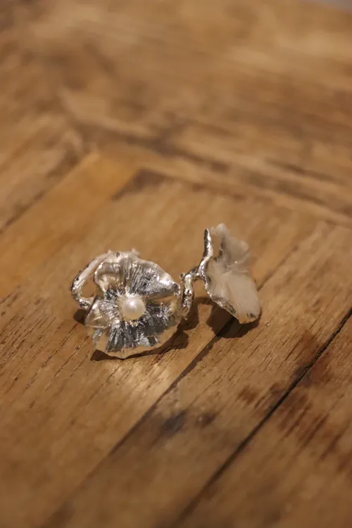 双荷叶珍珠银杯挂