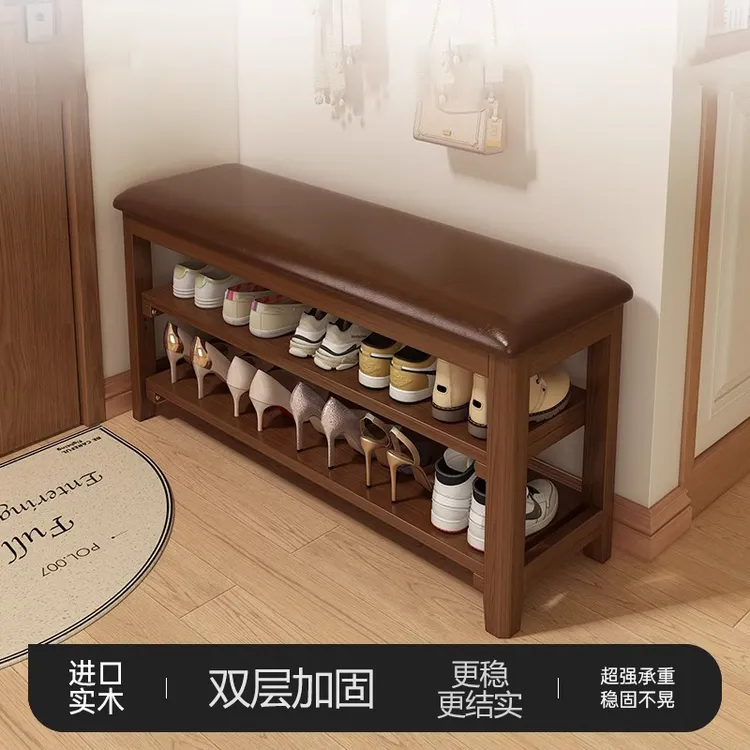 实木换鞋凳家用门口鞋柜坐凳一体入户简约可坐式穿鞋凳进门换鞋凳