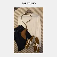 DAR STUDIO 【松弛周末】2025秋季新款天S羊M经典百搭长袖T恤24010
