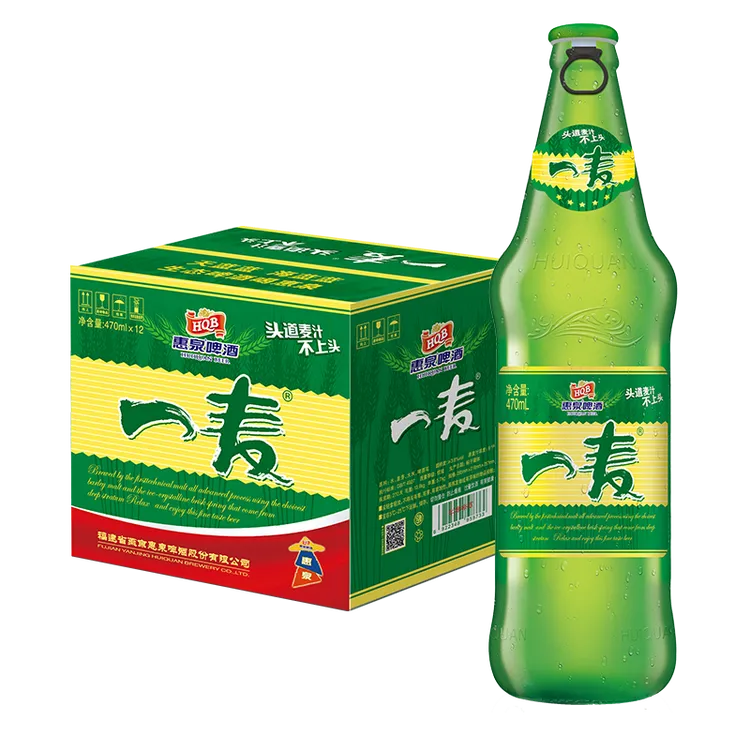 惠泉（直播）470mL9°P惠泉一麦啤酒整箱 拉盖瓶 保质期优级浓度新鲜