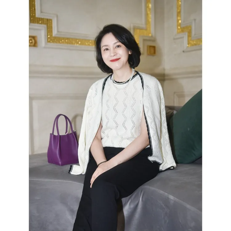 RuienCo 悠闲时光 10羊绒90羊毛 法式小香风镂空针织三件套