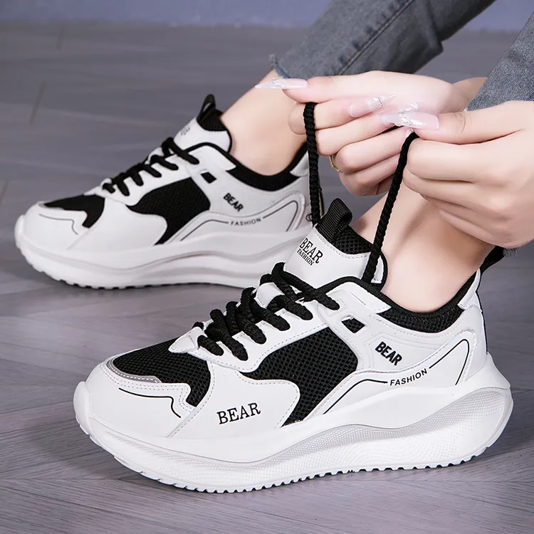 时尚跳舞百搭运动老爹鞋轻便高弹健身透气潮流潮鞋跑步韩版网面