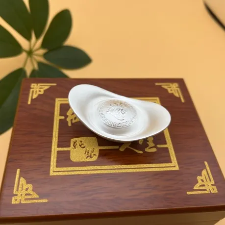 足银银制品 足银9999纯银银元宝银锭招财进宝银元宝收藏把玩实心