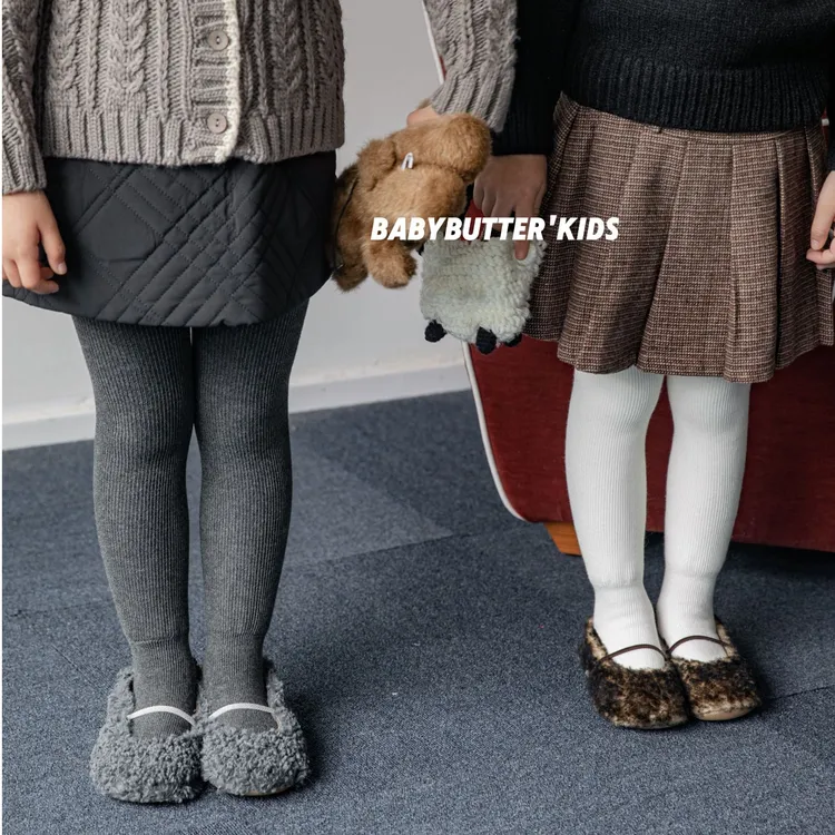 【加绒加厚】女童森系细纹连裤袜秋冬精梳棉儿童连脚外穿洋气打底裤