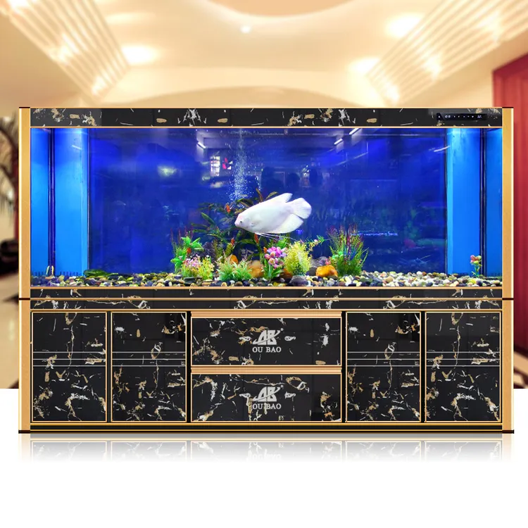 工厂直营胜居大型金龙鱼缸水族箱生态家用客厅屏风2米3米底过滤