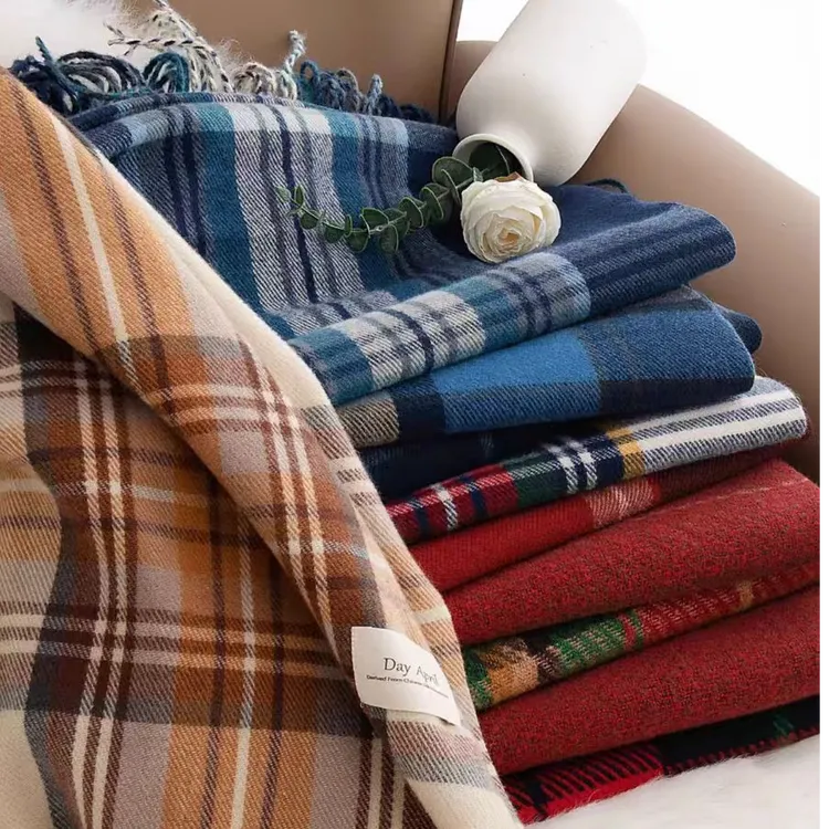 美拉德围巾女冬季网红百搭秋冬保暖韩系咩咩羊毛羊绒杂款加厚围脖