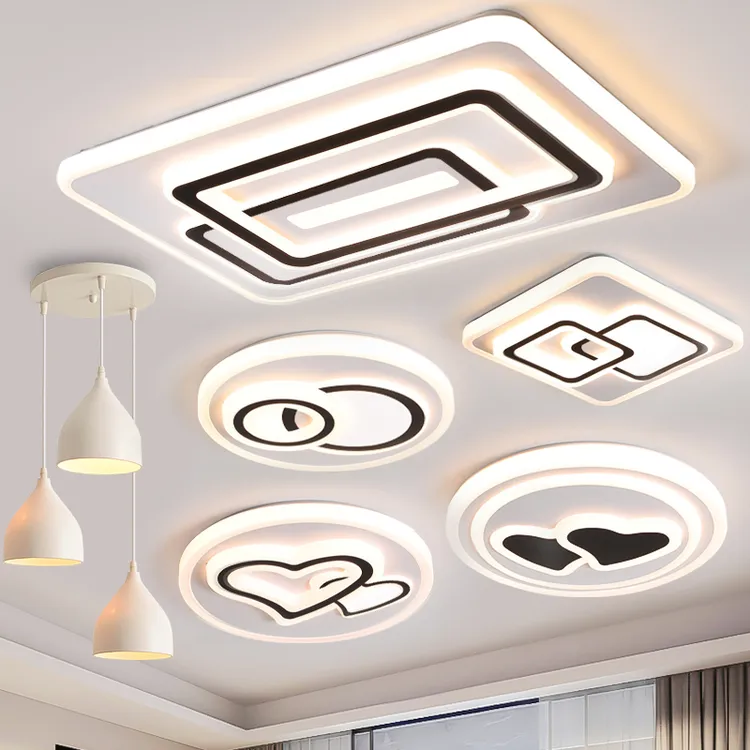 led吸顶灯客厅灯长方形新款卧室灯简约现代餐厅灯房间灯具套餐