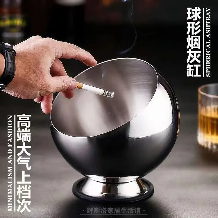 特大不锈钢烟灰缸创意酒吧KTV烟缸果斗时尚多功能网吧烟灰缸家用