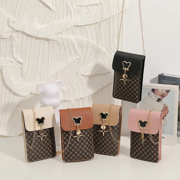 夏季新款时尚百搭手机包女士单肩小包包链条迷你斜挎外出手机包