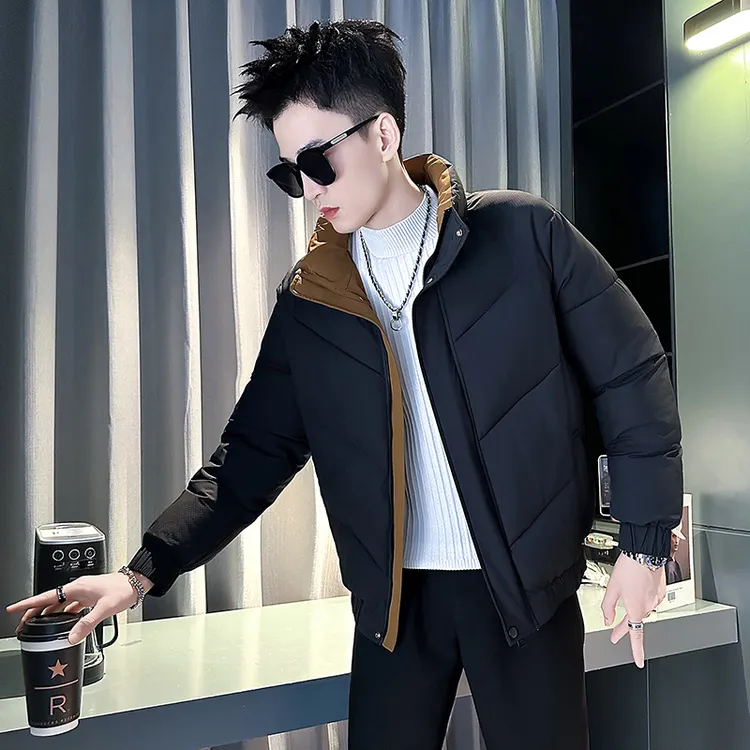男士加厚棉衣2024冬季新款立领简约百搭棉袄时尚保暖男装棉服外套