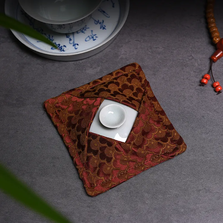 收纳防摔盖碗盖子保护套旅行户外茶会布套壶盖子套双层加厚布艺袋