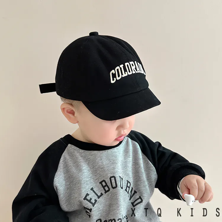宝宝帽子春秋薄款婴幼儿鸭舌帽帅气百搭男童遮阳帽女童棒球帽短檐