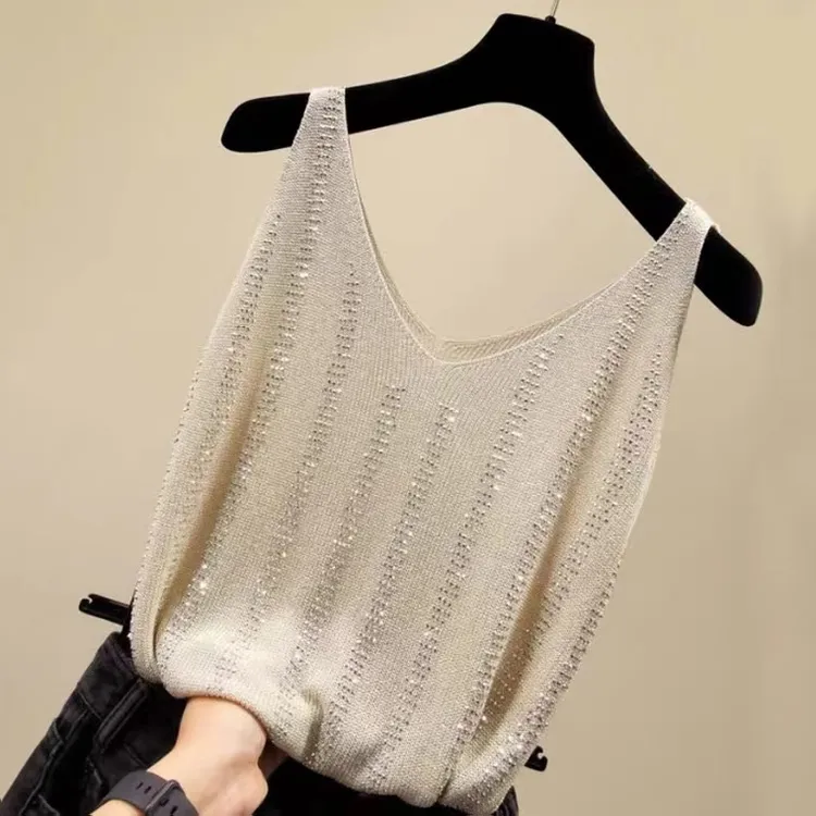 品牌折扣女装剪标专柜撤柜正品亮丝吊带背心女秋时尚外穿宽松上衣