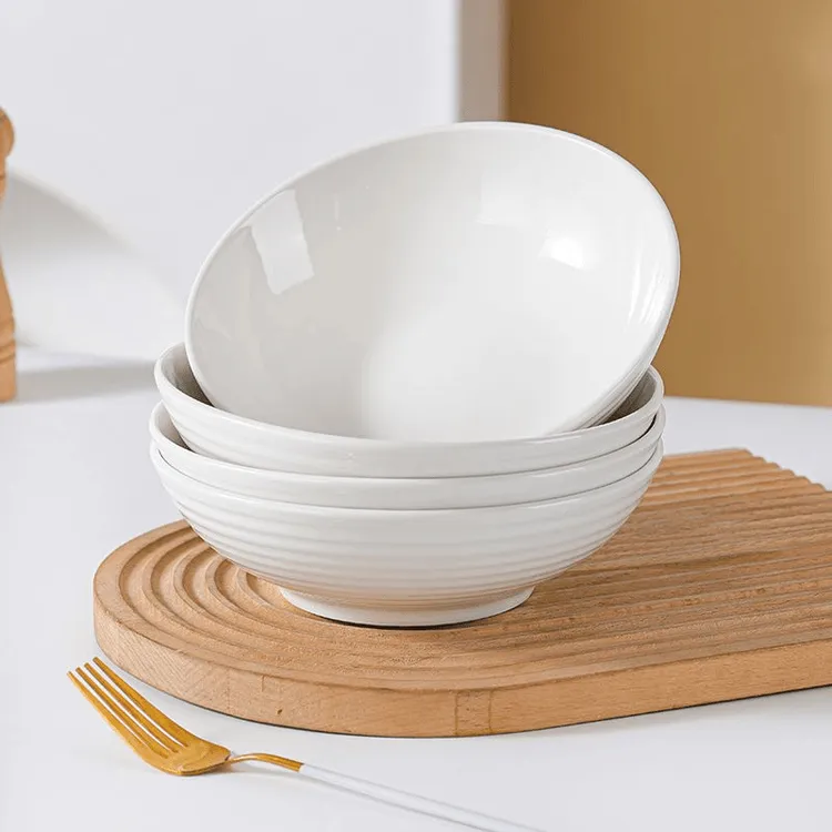 【陶园春】窝盘4个装7英寸大号深口碗家用陶瓷釉下彩碗