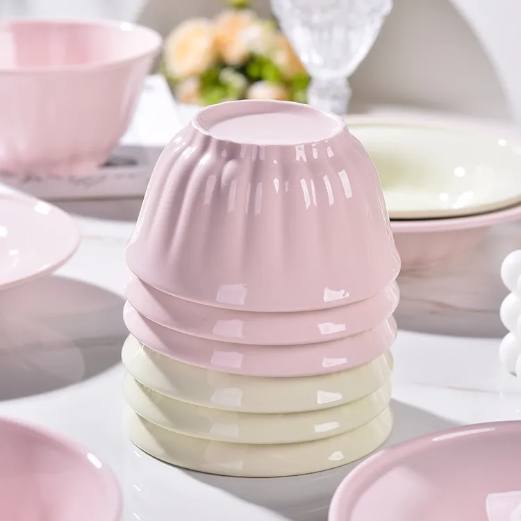 【陶园春】欧式雅枫4.5英寸碗6只装家用防烫陶瓷釉下彩沙拉碗吃饭碗