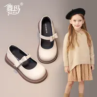舞玛女童单皮鞋2025春季新款软底公主春秋宝宝鞋中大童软面223900