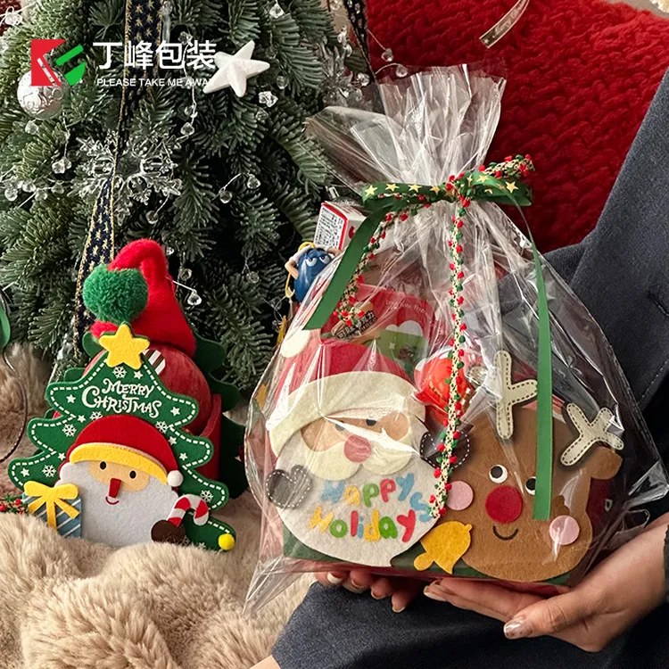 丁峰包装·圣诞节毛毡盒【10个起包邮】造型创意平安果/糖果/零食盒