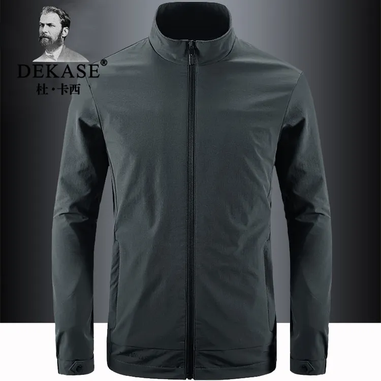 Dekase 运动夹克外套男春秋新款潮流休闲男士宽松立领上衣户外款