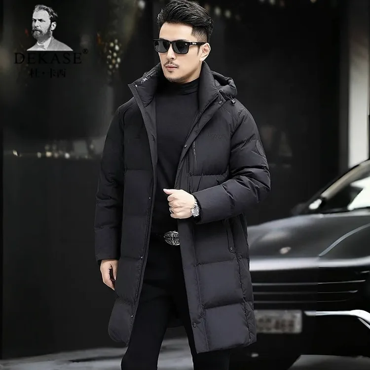 Dekase 冬季极寒加厚男士羽绒服长款商务休闲防风高级感保暖外套