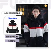 FILA斐乐潮牌情侣运动外套连帽新雪丽保暖棉服流光风流光风