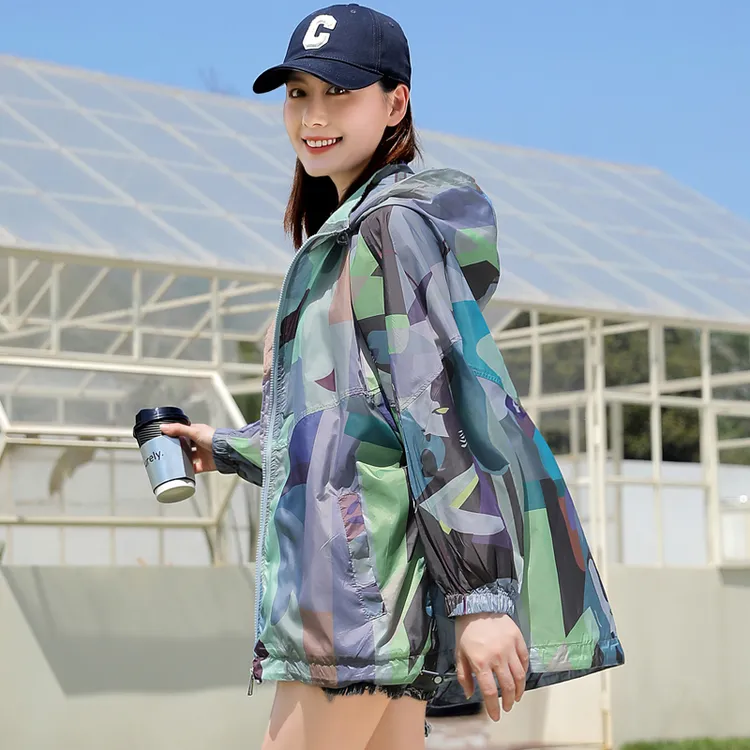 夏季新款韩版透气薄款防晒服时尚户外防晒衣外套女休闲高级感风衣