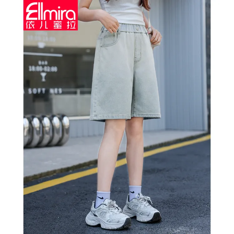 8327女童牛仔短裤夏季儿童五分裤宽松2024新款大童女孩洋气薄潮流