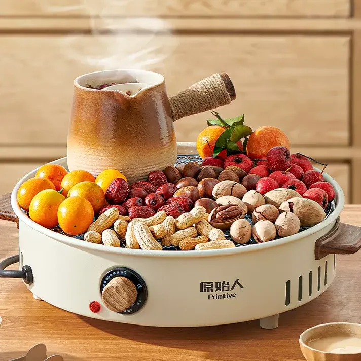 【原始人火山电围炉】围炉煮茶烤火炉套装器具全套冬日电炉烧烤炉