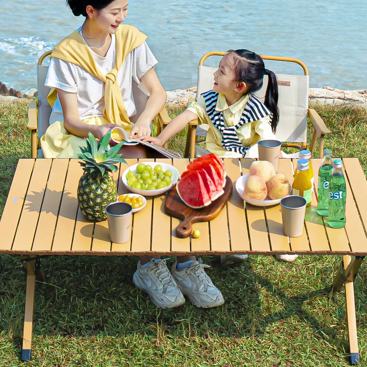 【原始人轻云蛋卷桌】2025加固升级露营稳固户外露营桌碳钢折叠桌