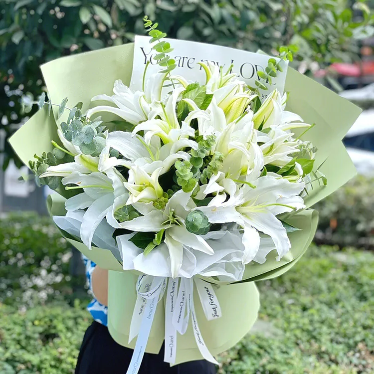 香水百合花束送妈妈女友生日鲜花同城花店鲜花礼物同城鲜花直送