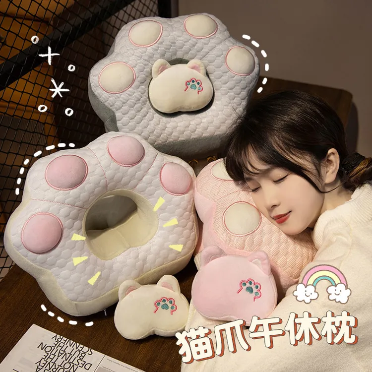 夏天冰丝午睡枕小学生趴着睡专用枕头儿童趴睡枕办公室午休趴趴枕