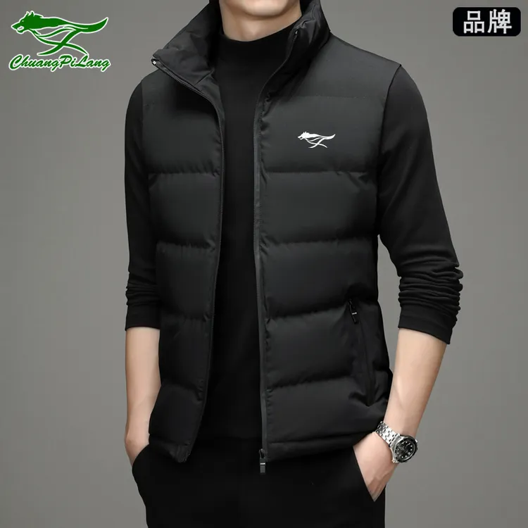 品牌男士马甲棉服男2024春秋冬新款休闲棉衣外套保暖背心坎肩